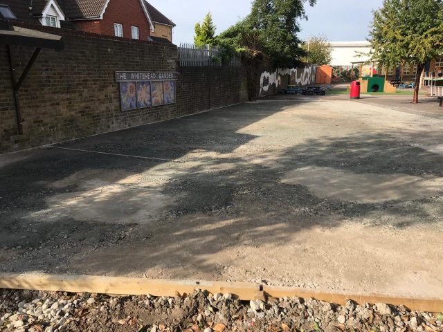 Newbury Park Primary School - artificial grass install by Easigrass Essex & Hertfordshire