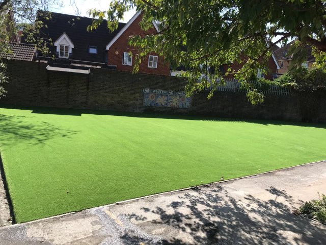 Newbury Park Primary School - artificial grass install by Easigrass Essex & Hertfordshire