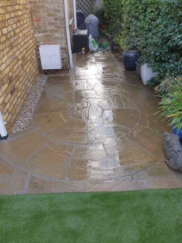 Epping Artificial Grass fake grass installation back garden - by Easigrass Essex & Hertfordshire