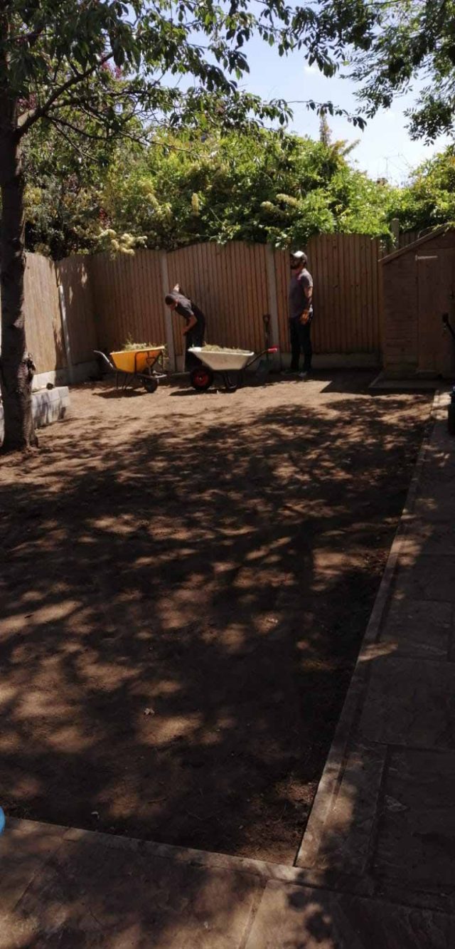 Woodford Green fake grass installation