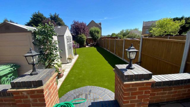 Romford fake grass installation