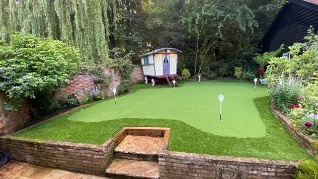 Chelmsford artificial grass installation, putting green
