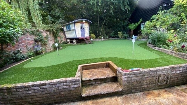 Chelmsford artificial grass installation, putting green for golf