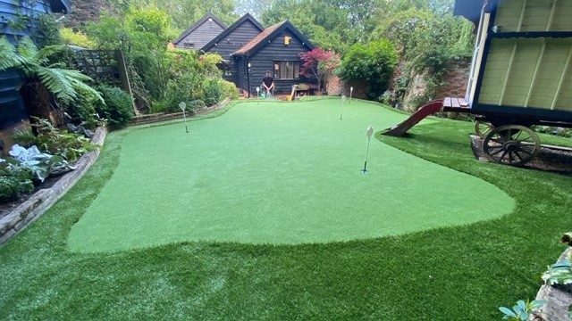 Chelmsford artificial grass installation, putting green for golf