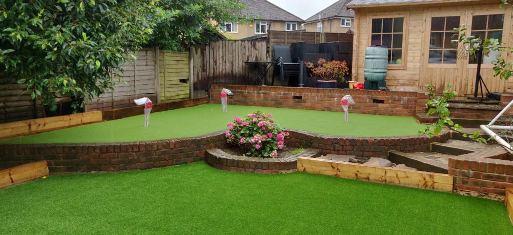 raised putting green in a back garden from Easigrass