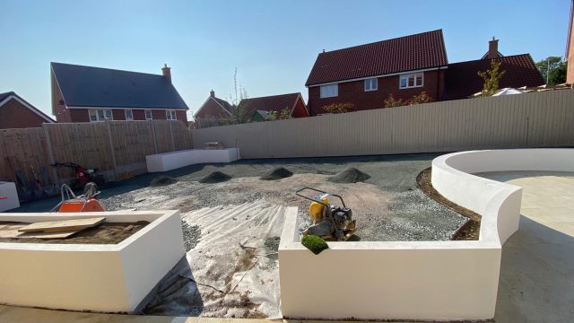 Runwell fake grass installation