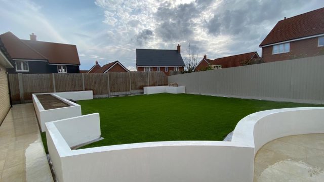 Runwell fake grass installation