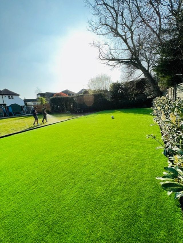 Brentwood Fake Grass Installation Back Garden
