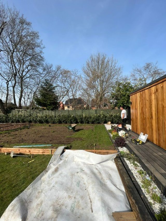 Brentwood Fake Grass Installation Back Garden