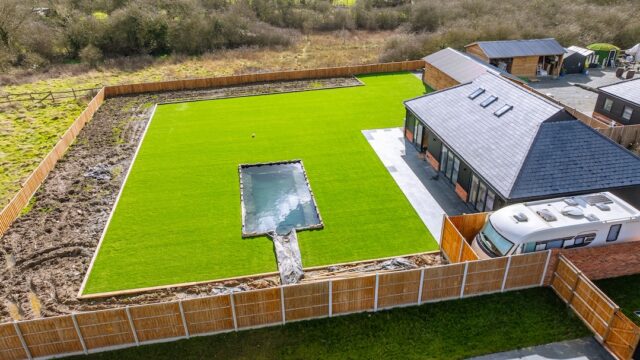 Fake grass installation Fobbing, Essex