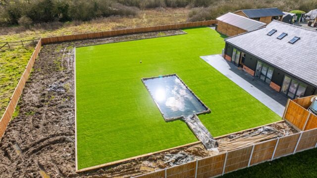 Fake grass installation Fobbing, Essex